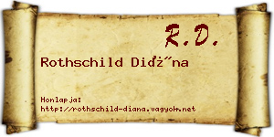 Rothschild Diána névjegykártya